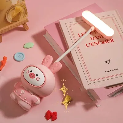 Colourful Cute Rabbit Small Rechargeable Table Lamp (1 Pc)